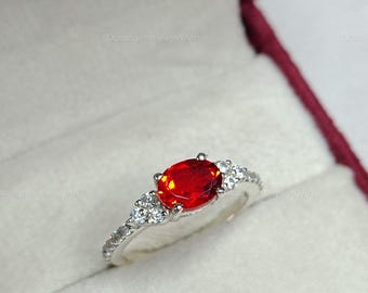 Vintage Oval Ruby Wedding Ring | Red Gemstone Engagement Band | Handmade 14K Gold Ruby Ring | Luxury Jewelry Gift