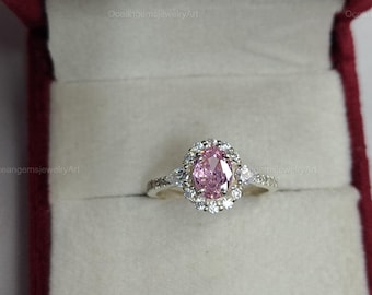 oval pink sapphire ring sterling silver jewelry september birthstone