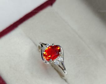 Red Ruby Ring | July Birthstone Ring | Gold Ruby Solitaire | Ruby Engagement Ring | Genuine Ruby Promise Ring | Handmade Gemstone Jewelry