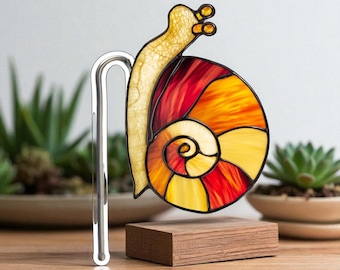 Acchiappasole a forma di lumaca in acrilico, 6 colori a scelta, fatto a mano, stravagante, da appendere alla finestra, per gli amanti del giardino, ispirato alla natura.