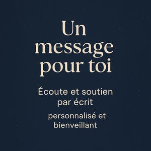 Kind and personalized message of support - response within 24 hours
