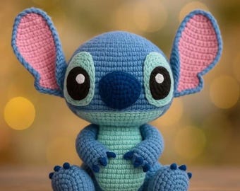 Amigurumi Stitch Crochet Pattern | Crochet Stitch Pattern | Blue Alien Amigurumi | Stitch Plush Crochet | PDF File