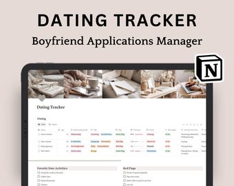 Dating Tracker Notion, Boyfriend Applications, Organizer for Love Life, Dating Red Flags, Notion Template Relationship