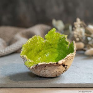außergewöhnliche Keramikschale in grün