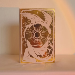 Fourth Wing Rebound Book: Hand-Painted Edges, Gold Foil Cover