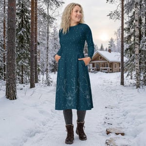 winter skater dress outfit Nordic - Etsy no-returns:2025-05-02 Black Bridesmaid Gowns, Black Size:15.5” Neck / 34-35” Sleeve The body with flexible