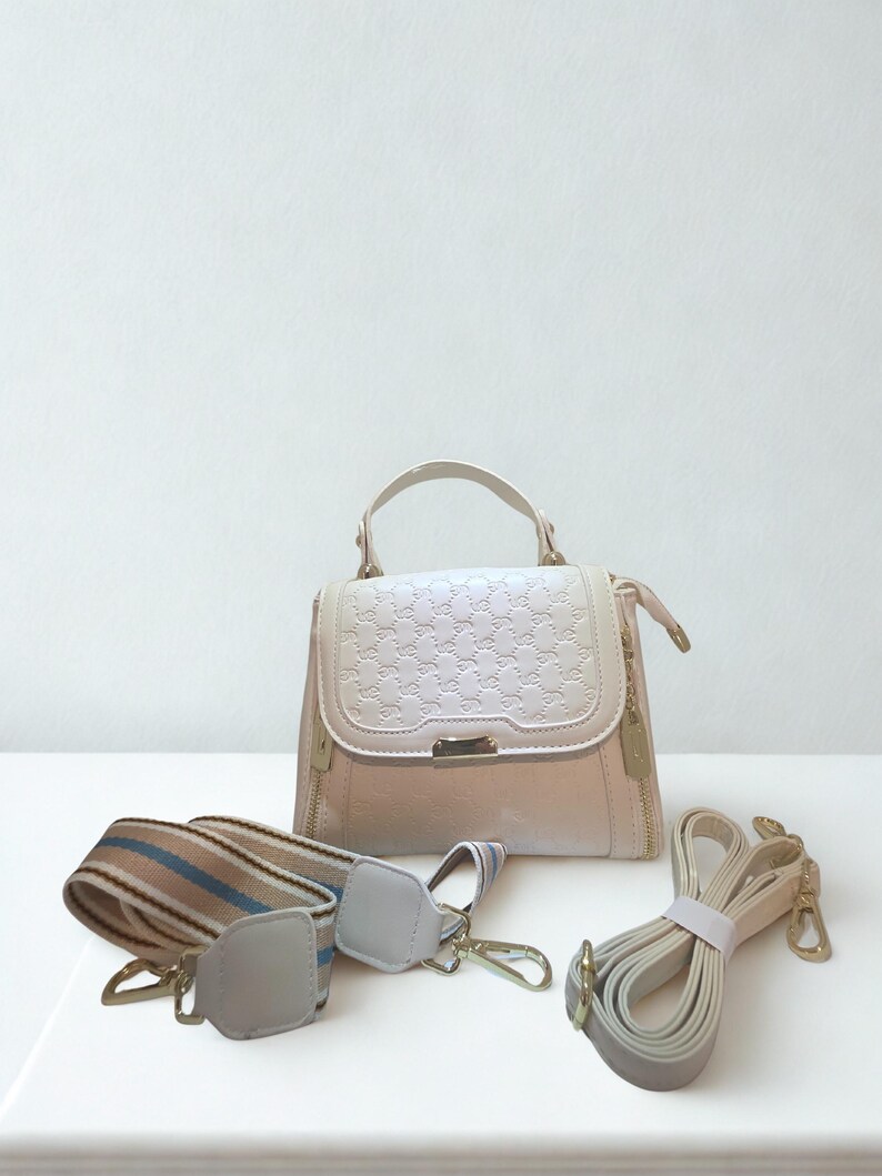 Luxury Pattern Mini Shoulder Bag – Designer-Style Crossbody Purse with Gold Hardware image 7