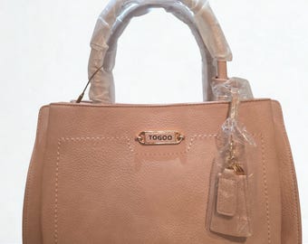 Elegante TOGOO Damen strukturierte Handtasche - Premium Kunstleder Top Griff Tasche