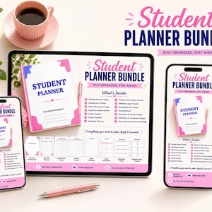 Student Planner Printable | Digital Planner for iPad | Study Planner PDF | Assignment Tracker | College Planner | Instant Download
