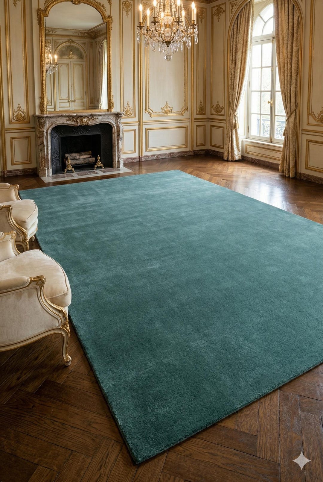 Hand Tufted Solid Teal Wool Area Rug - Plush Luxury Modern Minimalist ...