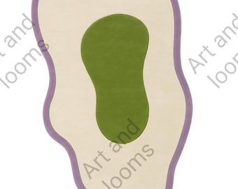 Custom Personalized Handmade Tufted Rug - Tapis Teppich Area Carpet - Boho Modern Home Decor Gift Custom Size & Color