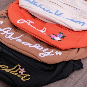 Personalized Embroidered Fanny Pack: Matching Couple Crossbody Bag