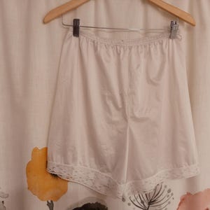 Vintage Vanity Fair pettipants effen witte onderbroek met kanten rand