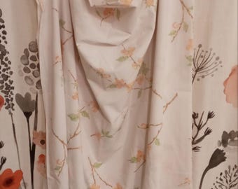 Vintage Fieldcrest Perfection Percale full flat sheet floral craft fabric