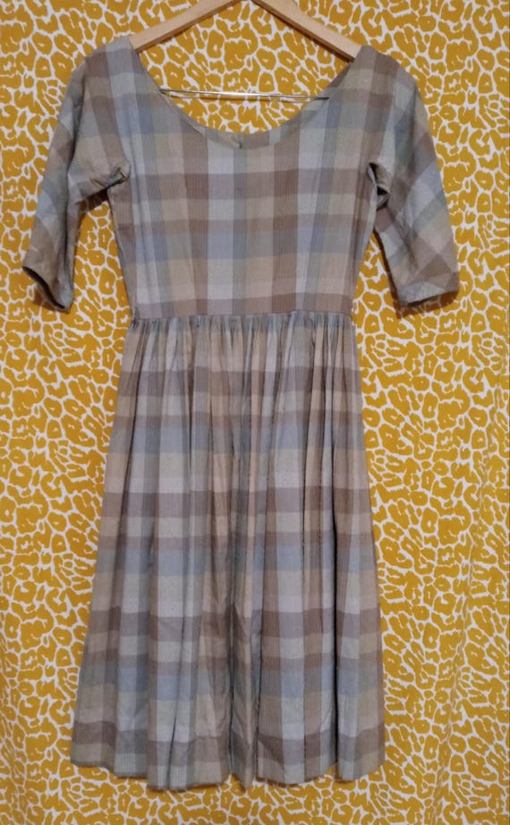 Vintage 50s Jonathan Logan tiny button front plai… - image 2