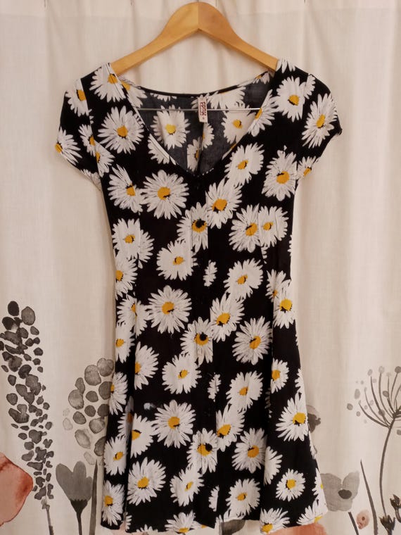 Vintage Y2k Mudd Black Daisy Print Corset Back Mini Dress - Etsy Israel Vintage Y2k Mudd Black Daisy Print Corset Back Mini Dress - Etsy Israel