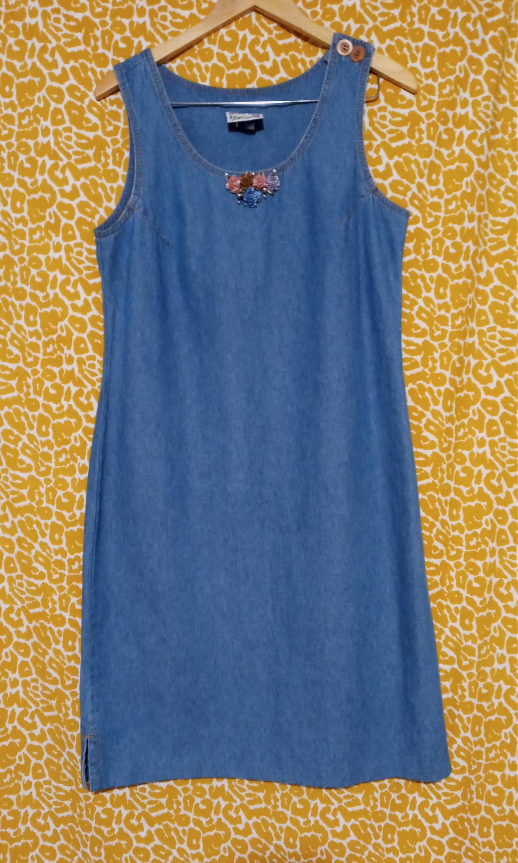 Teacher Denim Dress 90s - Etsy