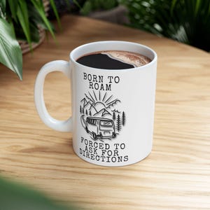 Adventure Ceramic Mug: Camping, Coffee, and Nature Lovers Gift