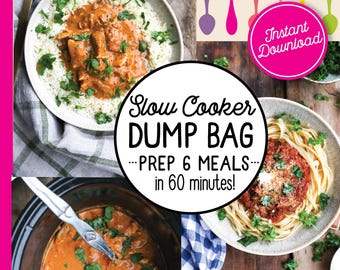 Recept i slow cooker-påse – Förbered 6 måltider, familjevänligt (digital nedladdning)