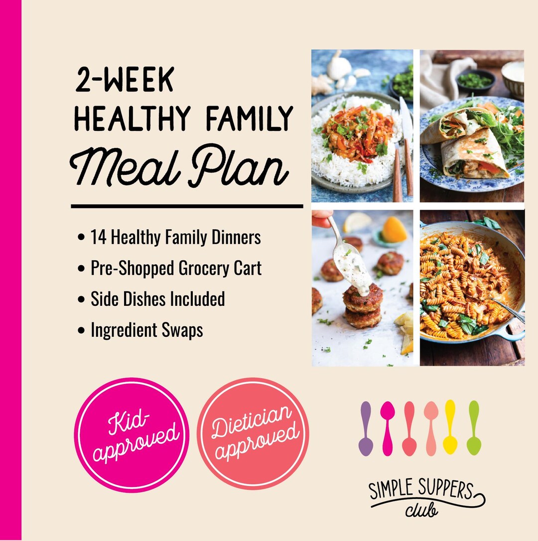 2-week Healthy Family Meal Plan by Simple Suppers Club - Etsy