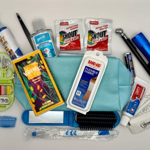 Ready-for-Anything Car Pack: Emergency Travel Kit - Robin&#39;s Egg Blue Pouch