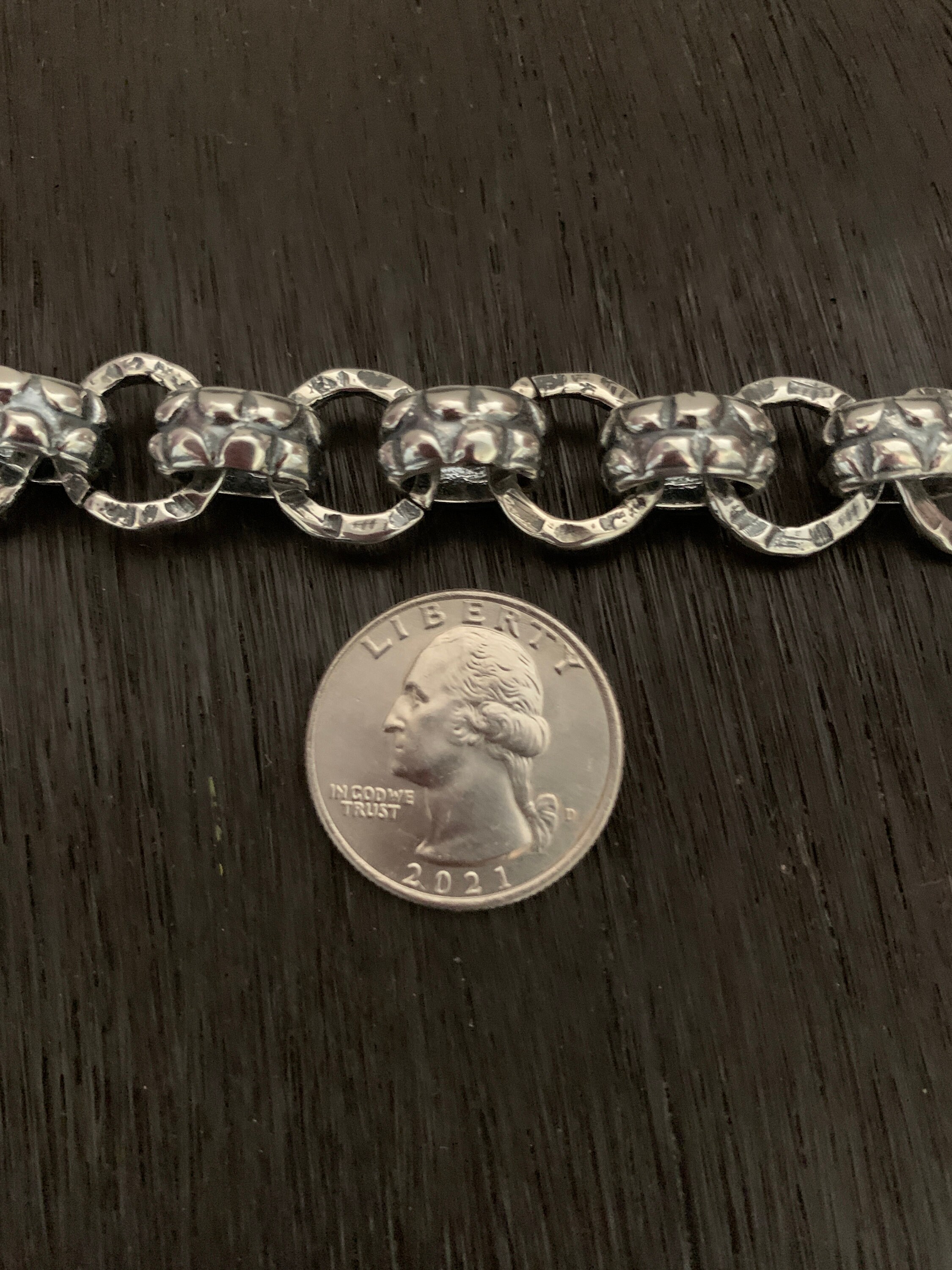 【2plan】25SS★ [LAN ARCHIVE] Eight Chain Bracelet Chunky Handmade Artisan Sterling Silver Chain Link Bracelet