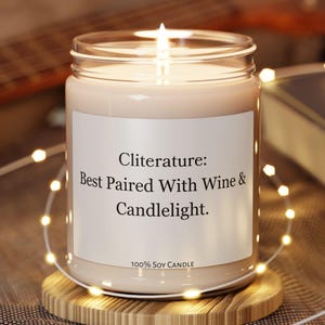 Feminist Gift It&#39;s Not Smut its Cliterature Custom Candle Booktok Fanfiction Writer Bookish Handmade Reader Unique Funny For Friend