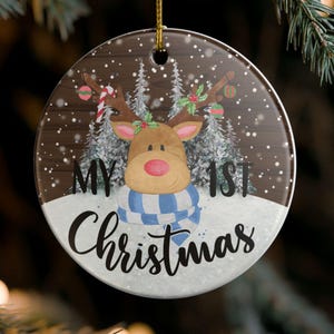 Baby First Christmas Ornament 2025, Personalized First Christmas Ornament, Baby's 1st Christmas Keepsake, Custom Baby Ornament 2025