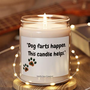 Light when Dog Farts, Dog Owner Gift, Dog Lovers Candle, Dog Farted Scented Candle, Funny Dog Owner Gift, Dog Fart Extinguisher
