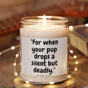 Light when Dog Farts, Dog Owner Gift, Dog Lovers Candle, Dog Farted Scented Candle, Funny Dog Owner Gift, Dog Fart Extinguisher