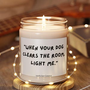Light when Dog Farts, Dog Owner Gift, Dog Lovers Candle, Dog Farted Scented Candle, Funny Dog Owner Gift, Dog Fart Extinguisher