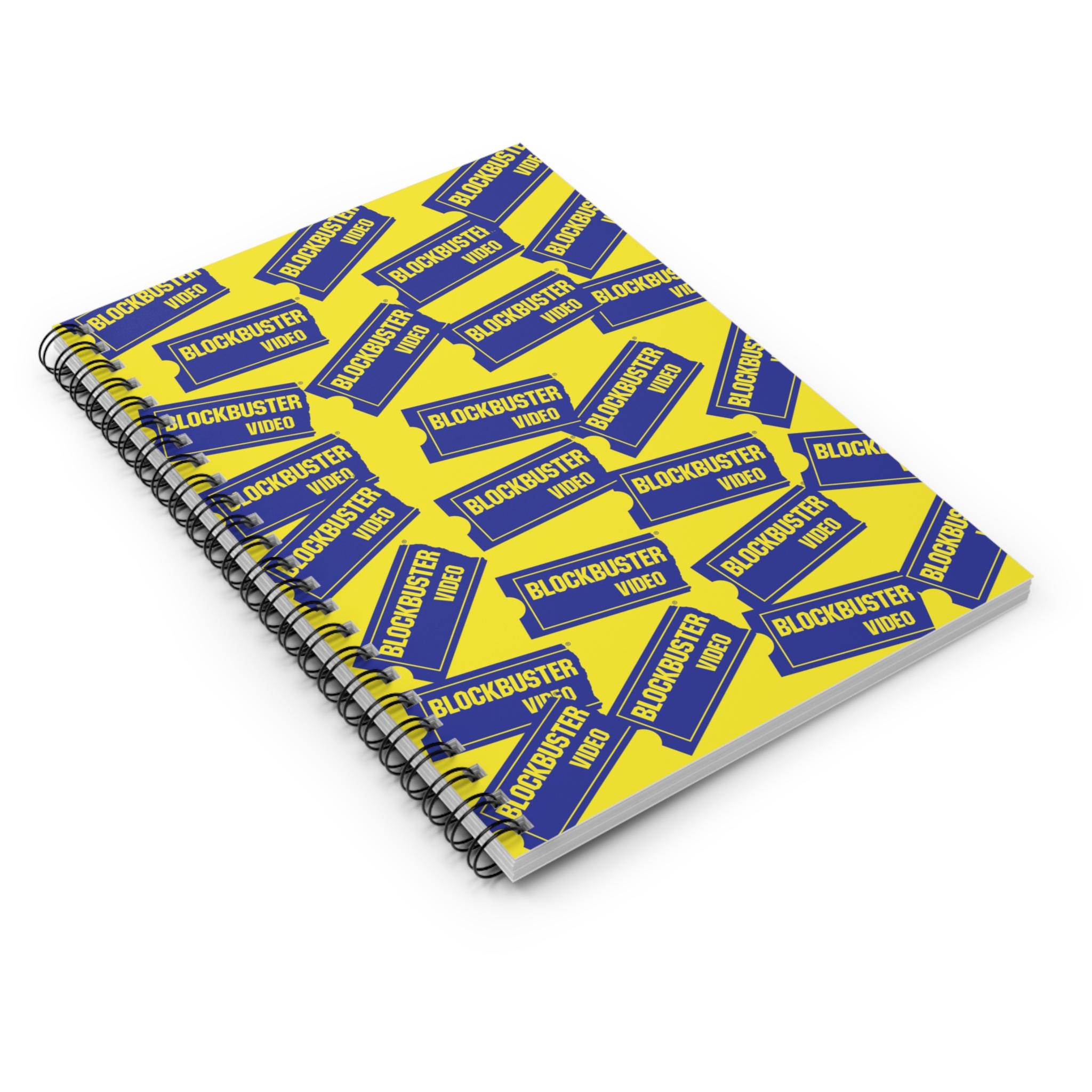 Blockbuster Logo Pattern Spiral Notebook | Retro Video Rental Design - Etsy