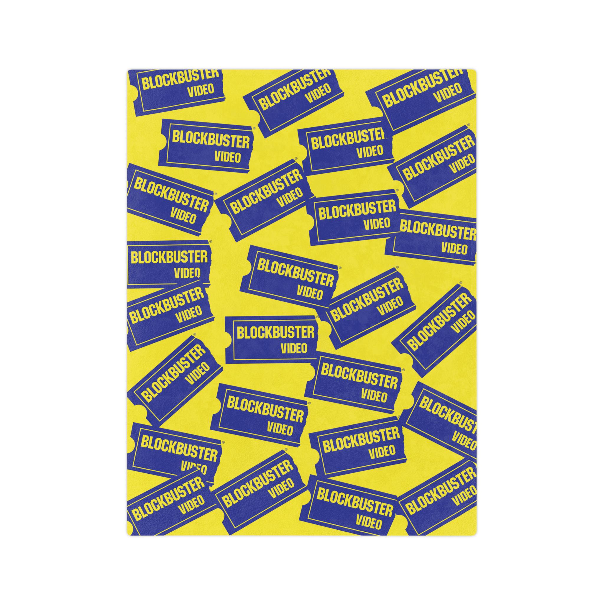 Blockbuster VHS Pattern Velveteen Blanket | Retro Movie Night Throw - Etsy
