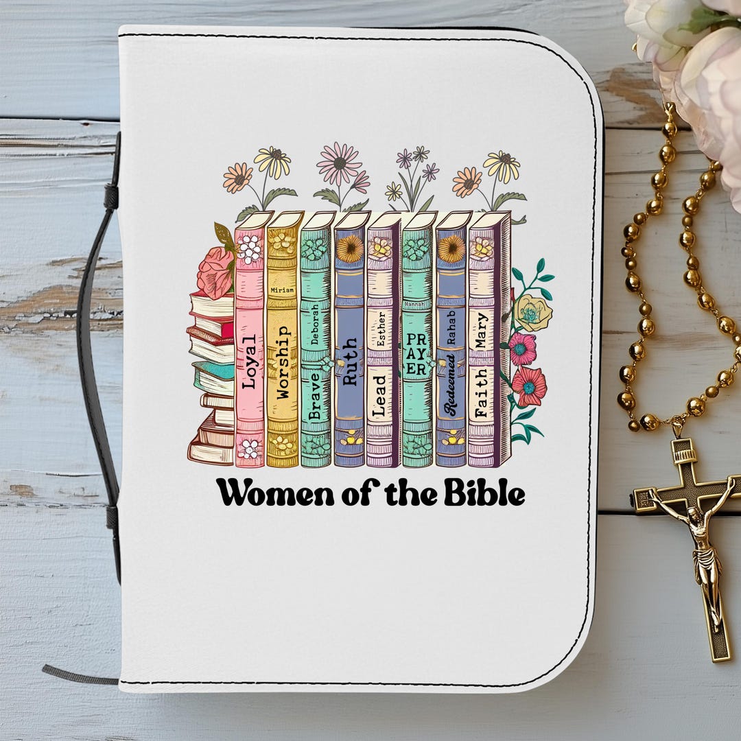 Women of the Bible Bible Cover | Floral Book Spine Illustration - Etsy