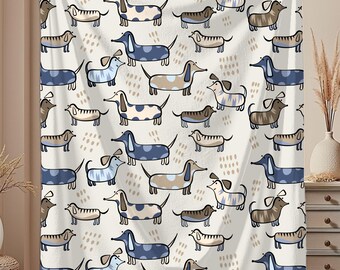 Dachshund Velveteen Plush Blanket, Dachshund Dog Print Blanket, Doxie Print Blanket, Cozy Plush Blanket, Gift for Doxie Lovers