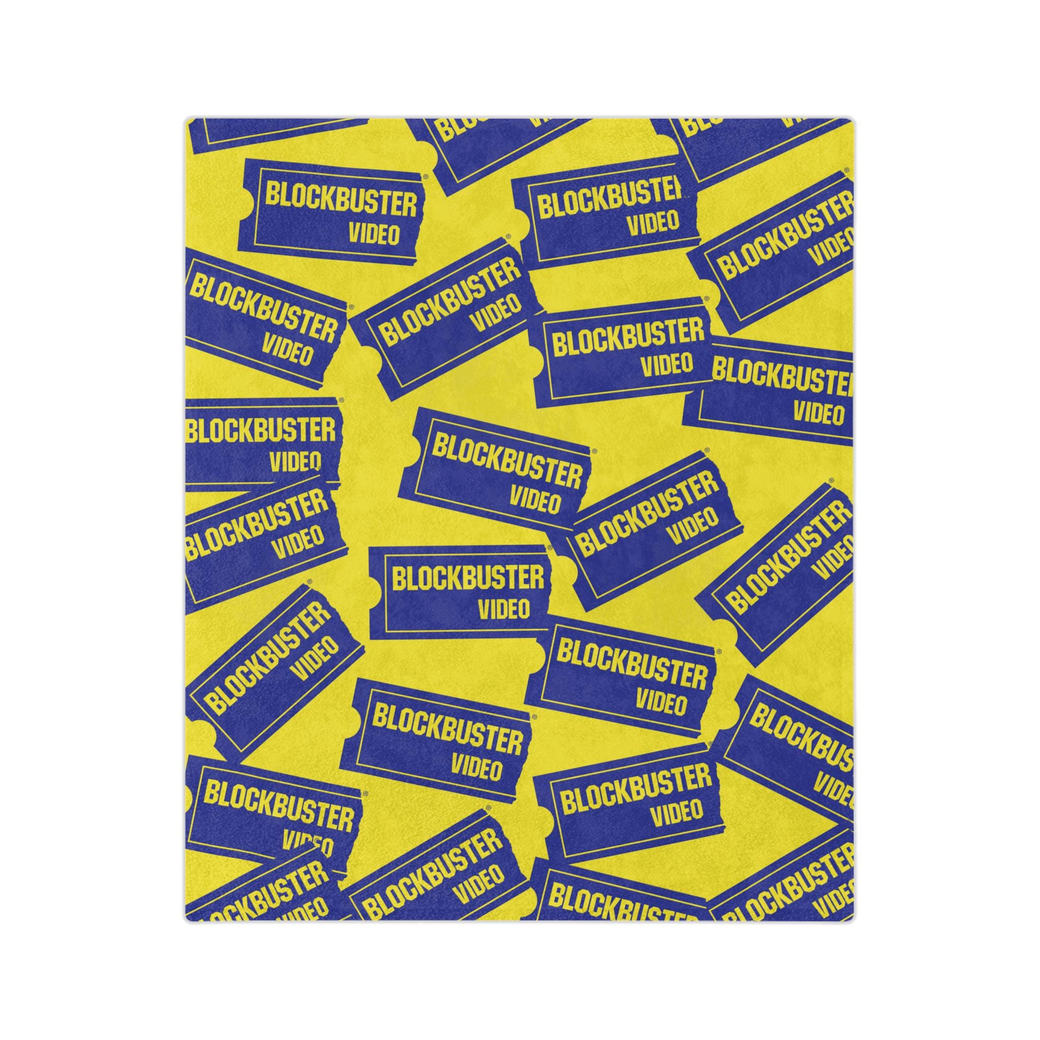 Blockbuster VHS Pattern Velveteen Blanket | Retro Movie Night Throw - Etsy