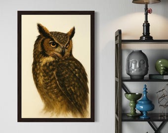 世界のフクロウのポスタープリント - アーティストのサイン入り