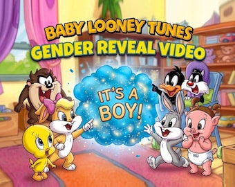 Gender Reveal Video, It's a Boy Baby Movie, Movie Theater Announcement, Digital Instant Download