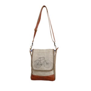 MN home Design Bicycle Upcycled Canvas Shoulder Bag