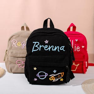 Personalized Kindergarten Backpack: Custom Name Toddler Bag, Unisex Cute School Gift for Kids