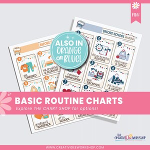 Personalized Pink Before School Routine Chart (printable) - Etsy