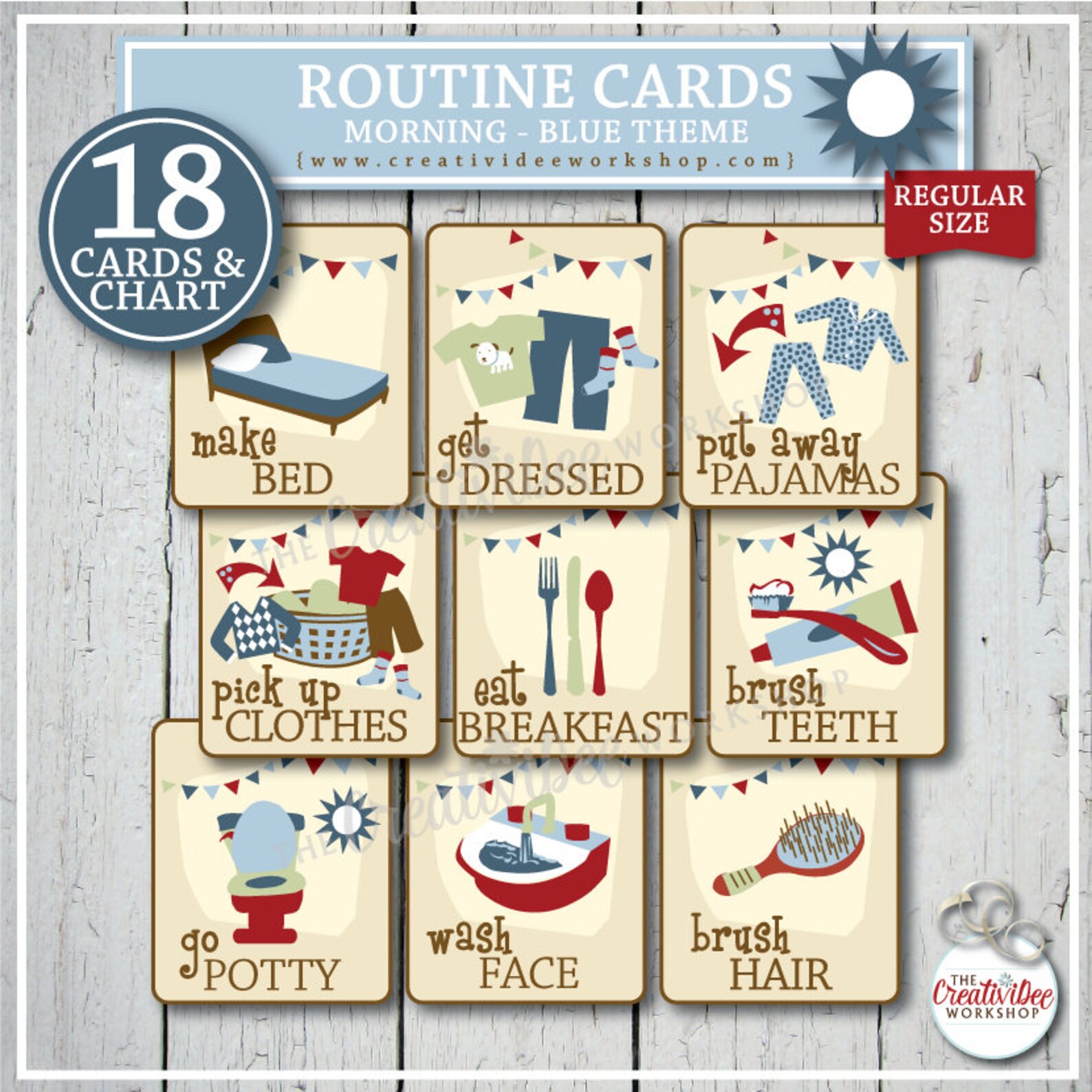 Morning Routine Cards for Children Digital Download Print at - Etsy ...