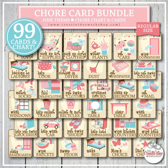 Printable CHORE Playing cards and Chart for Kids, 96 Amount, Red, Month to month Sizing graphic relating to Printable Chore Cards referred to as Printable CHORE Playing cards and Chart for Little ones, 96 Amount, Crimson, Every month Dimensions