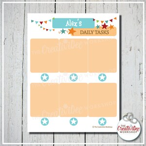 Bedtime Routine Cards for Children, 18 Total Cards, Orange Theme, Evening, Nighttime, Instant Download image 7