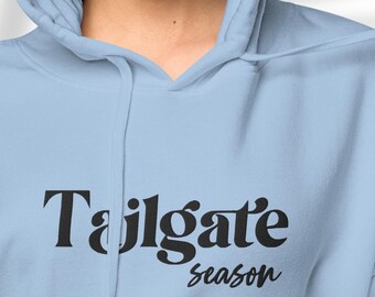 Sudadera con capucha bordada para la temporada de fiestas previas al partido / Sudadera teñida con pigmentos para el día del partido de fútbol americano