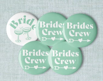 Botones para despedida de soltera – Juego de 5 (Novia + Crías)