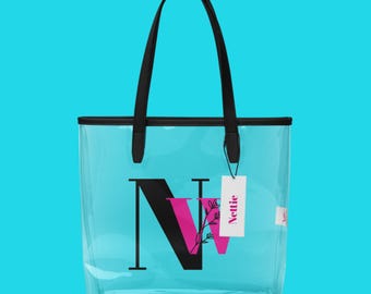 Gepersonaliseerde doorzichtige draagtassen voor vrijgezellenfeesten, meidentrips en speciale evenementen