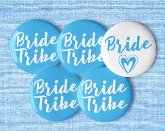 Botones para despedida de soltera – Juego de 5 (Novia + Amigas)