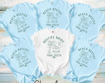 Camiseta Comfort Colors Beach Besties Bride • Camiseta para despedida de soltera de la fiesta final