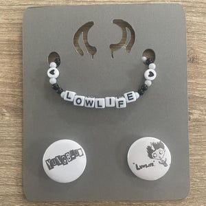 Lowlife,Yungblud Inspired Bracelet and Buttons